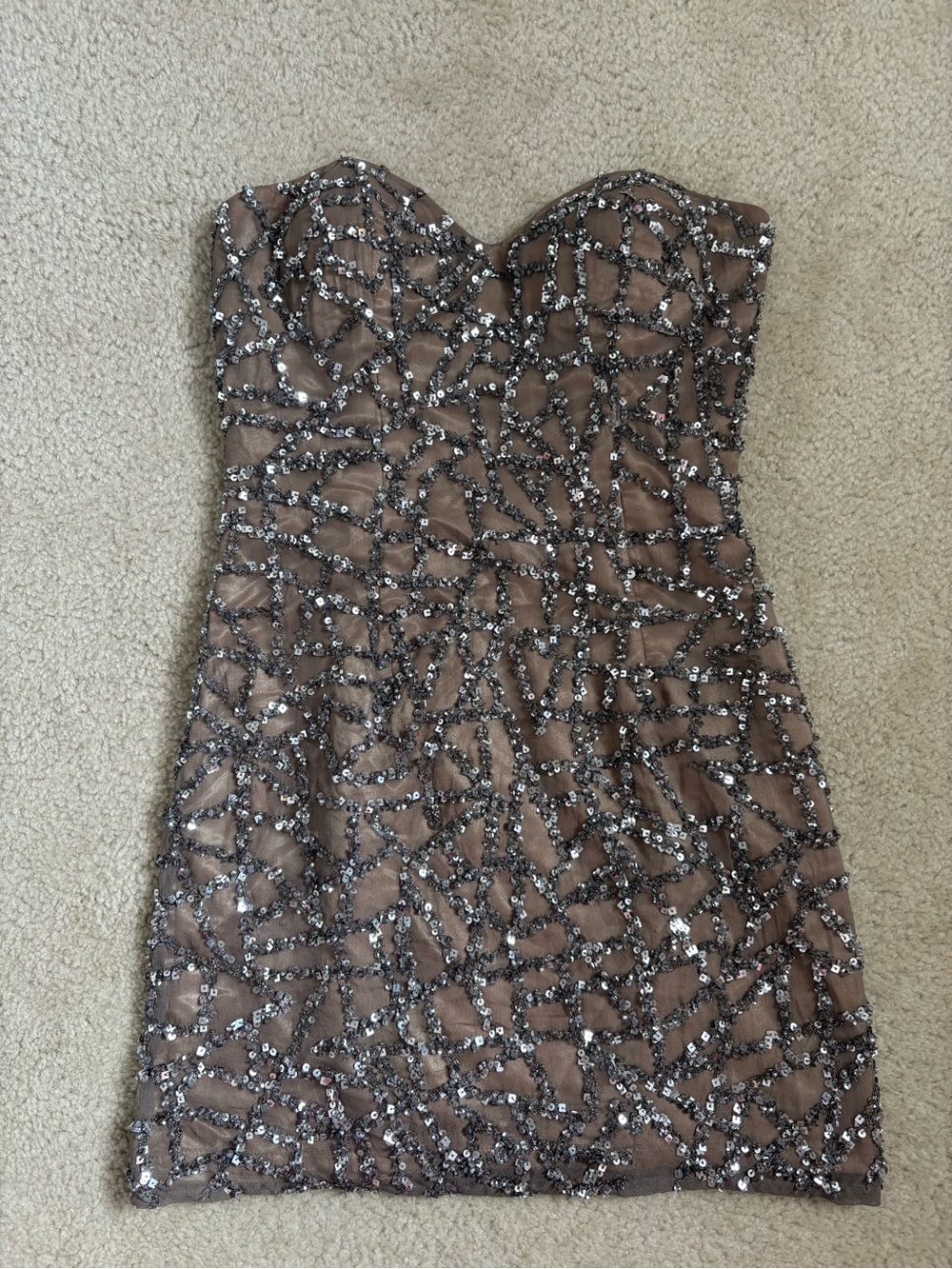 Scala Silk Strapless Mini Dress